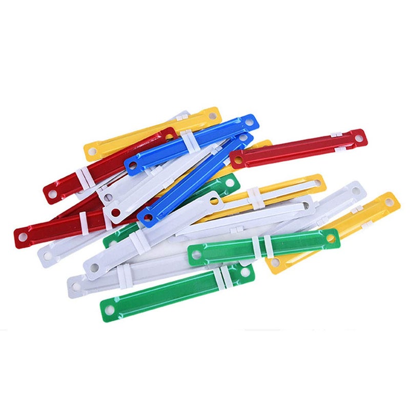 PZRT 10PCS 2 Holes Document Paper Fasteners Plastic Binding Rings Binder Clips Two-Piece Paper Fastener Office Equipment Practical - Image 1